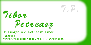 tibor petreasz business card